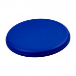 Frisbee redondo de plástico reciclado con acabado moteado color azul