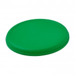 Frisbee redondo de plástico reciclado con acabado moteado color verde