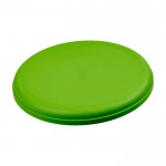 Frisbee redondo de plástico reciclado con acabado moteado color verde lima