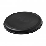 Frisbee redondo de plástico reciclado con acabado moteado color negro