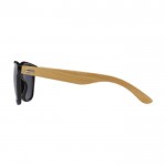 Gafas de sol de bambú y plástico reciclado con protección UV400 color natural vista lateral