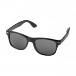 Gafas de sol de plástico reciclado con lentes ahumadas UV400 color negro