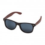 Gafas de sol con diseño retro hechas en parte de fibras de café color marrón oscuro