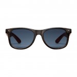 Gafas de sol con diseño retro hechas en parte de fibras de café color marrón oscuro segunda vista frontal