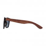 Gafas de sol con diseño retro hechas en parte de fibras de café color marrón oscuro vista lateral