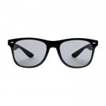 Gafas de plástico reciclado con lentes de vidrio acrílico color negro segunda vista frontal