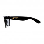 Gafas de plástico reciclado con lentes de vidrio acrílico color negro vista impresión tampografía