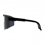 Gafas de sol deportivas fácilmente adaptables y elegantes color negro vista lateral