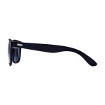 Gafas de sol retro con patillas de bambú y revestimiento negro color negro vista lateral