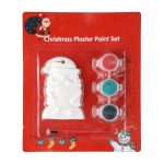 Colgante de Papá Noel de yeso para pintar con 3 pinturas acrílicas color multicolor primera vista