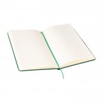 Libreta de fieltro reciclado con cierre elástico hojas a rayas A5 tercera vista