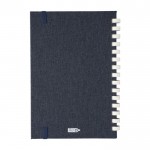 Libreta de RPET con espiral de cartón blanco hojas a rayas A5 tercera vista
