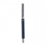 Bolígrafo roller de latón y RPET personalizable tinta azul color azul primera vista