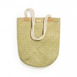Bolsa con estética de paja color natural tercera vista