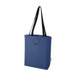 Bolsa versátil de algodón reciclado GRS con bolsillo para PC 15” color azul marino
