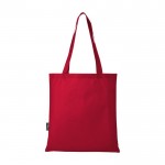 Bolsa para la compra de poliéster reciclado con asas 80 g/m2 color rojo segunda vista trasera