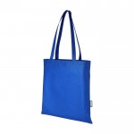 Bolsa para la compra de poliéster reciclado con asas 80 g/m2 color azul real