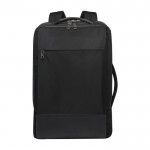Mochila para portátil resistente de poliéster reciclado 17” color negro segunda vista frontal