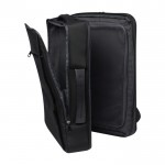 Mochila para portátil resistente de poliéster reciclado 17” color negro vista lateral