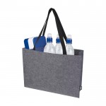 Bolsa para la compra de fieltro reciclado de alta calidad con 20L color gris oscuro segunda vista