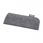 Estuche para gafas de fieltro reciclado de alta calidad y suave color gris oscuro