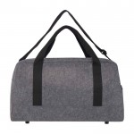 Bolsa multiusos de fieltro reciclado de calidad con correas color gris oscuro segunda vista trasera