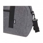 Bolsa multiusos de fieltro reciclado de calidad con correas color gris oscuro vista detalle 1