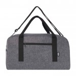 Bolsa multiusos de fieltro reciclado de calidad con correas color gris oscuro segunda vista frontal