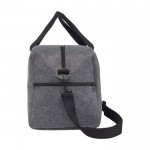 Bolsa multiusos de fieltro reciclado de calidad con correas color gris oscuro vista lateral
