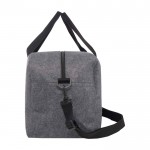 Bolsa multiusos de fieltro reciclado de calidad con correas color gris oscuro segunda vista lateral