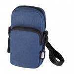 Funda para móvil de poliéster reciclado con correas ajustables color azul marino