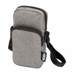 Funda para móvil de poliéster reciclado con correas ajustables color gris jaspeado