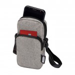 Funda para móvil de poliéster reciclado con correas ajustables color gris jaspeado segunda vista