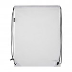 Mochila de cuerdas non-woven duradero y resistente al desgarro 5L color blanco segunda vista trasera