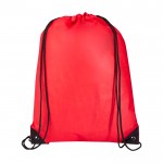 Mochila de cuerdas non-woven duradero y resistente al desgarro 5L color rojo tercera vista frontal