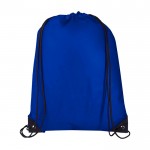 Mochila de cuerdas non-woven duradero y resistente al desgarro 5L color azul real tercera vista frontal