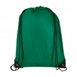 Mochila de cuerdas non-woven duradero y resistente al desgarro 5L color verde tercera vista frontal