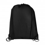 Mochila de cuerdas non-woven duradero y resistente al desgarro 5L color negro tercera vista frontal