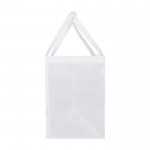 Bolsa multiusos de poliéster reciclado con base de apoyo 29L color blanco vista lateral