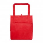 Bolsa multiusos de poliéster reciclado con base de apoyo 29L color rojo segunda vista trasera