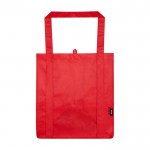 Bolsa multiusos de poliéster reciclado con base de apoyo 29L color rojo segunda vista frontal