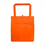 Bolsa multiusos de poliéster reciclado con base de apoyo 29L color naranja segunda vista trasera