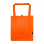 Bolsa multiusos de poliéster reciclado con base de apoyo 29L color naranja segunda vista frontal
