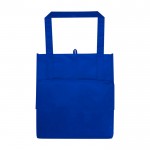 Bolsa multiusos de poliéster reciclado con base de apoyo 29L color azul real segunda vista trasera