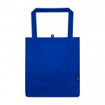 Bolsa multiusos de poliéster reciclado con base de apoyo 29L color azul real segunda vista frontal
