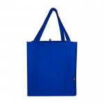 Bolsa multiusos de poliéster reciclado con base de apoyo 29L color azul real tercera vista frontal