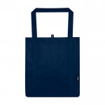 Bolsa multiusos de poliéster reciclado con base de apoyo 29L color azul marino segunda vista frontal