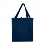 Bolsa multiusos de poliéster reciclado con base de apoyo 29L color azul marino tercera vista frontal