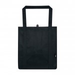 Bolsa multiusos de poliéster reciclado con base de apoyo 29L color negro segunda vista frontal