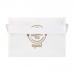 Bolsa térmica de non-woven reciclado para 6 latas y capacidad 4L color blanco vista impresión serigrafía